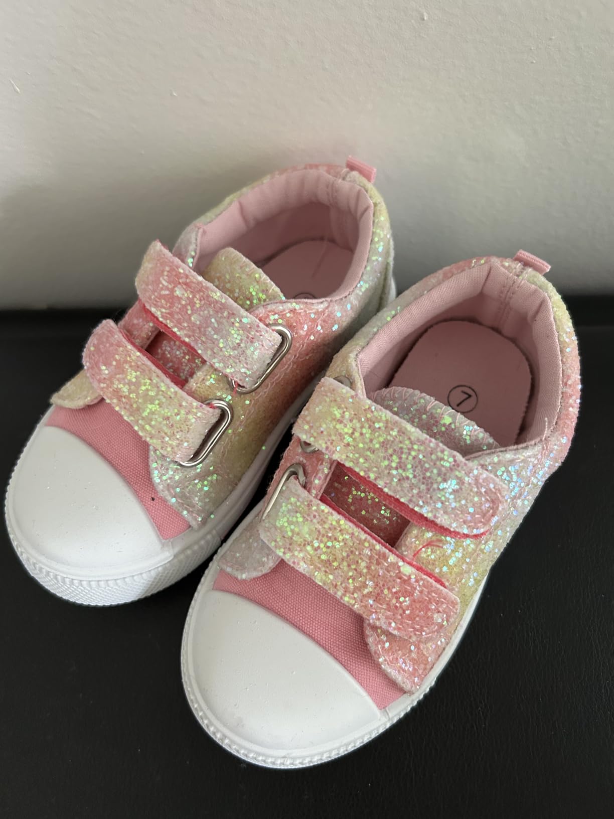 K KomForme Toddler Shoes, Hook & Loop Canvas Sneakers for Boys and Girls customer photo 2