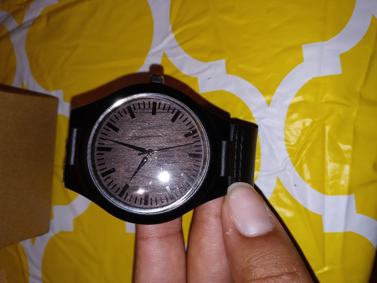 UMIPHIMAT Engraved Wooden Watches for Men for Husband Boyfriend Dad Son customer photo 2