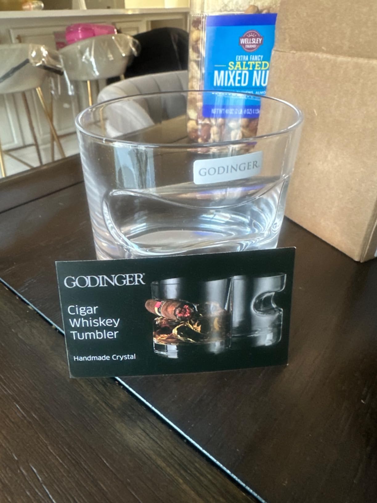 Godinger Cigar Whiskey Glass with Cigar Holder, Bourbon Gifts for Men, 12oz customer photo 2