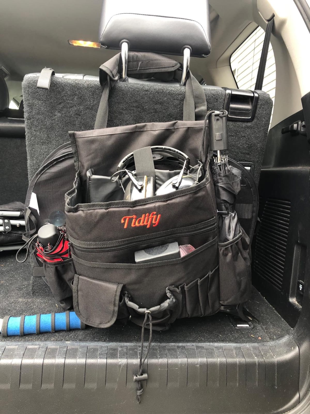 Tidify Car Front Seat Organizer [2025 UPDATED] with Dedicated Tablet and Laptop Storage Stabilizing Side Straps Soft Adjustable Shoulder Strap and Hardened Buckles Your Office Away from Office. customer photo 1