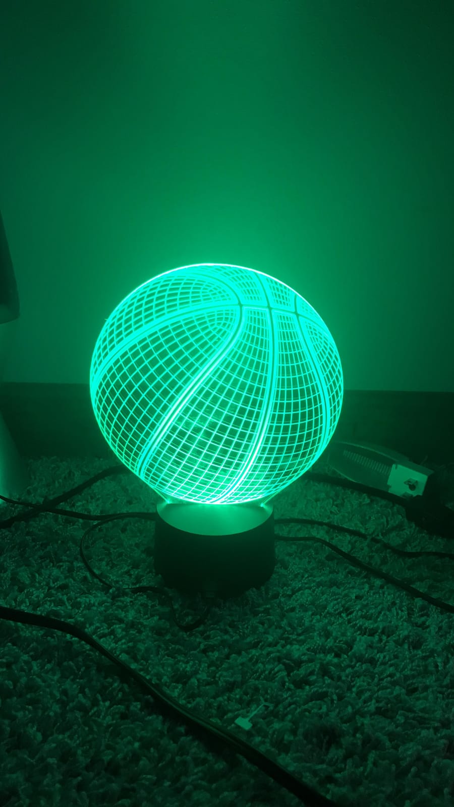 FULLOSUN Basketball 3D Night Light Birthday Gift, Light Up Basketball 3D Illusion Lamp with Remote Control 16 Colors, Mothers Father Gifts Changing Sport Fan Room Decoration Boy Girl customer photo 2