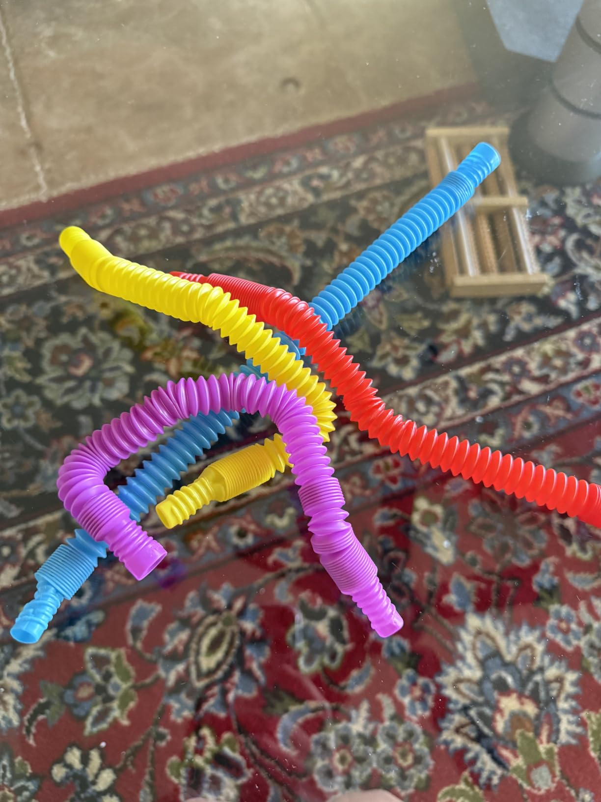 BUNMO Pop Tubes - Sensory Toys - Fidget Toys - Imaginative Play & Stimulating Creative Learning - Hours of Fun for Kids - Tons of Ways to Play - Non-Mouthable Toy 3+ - 4 Pack Large customer photo 1