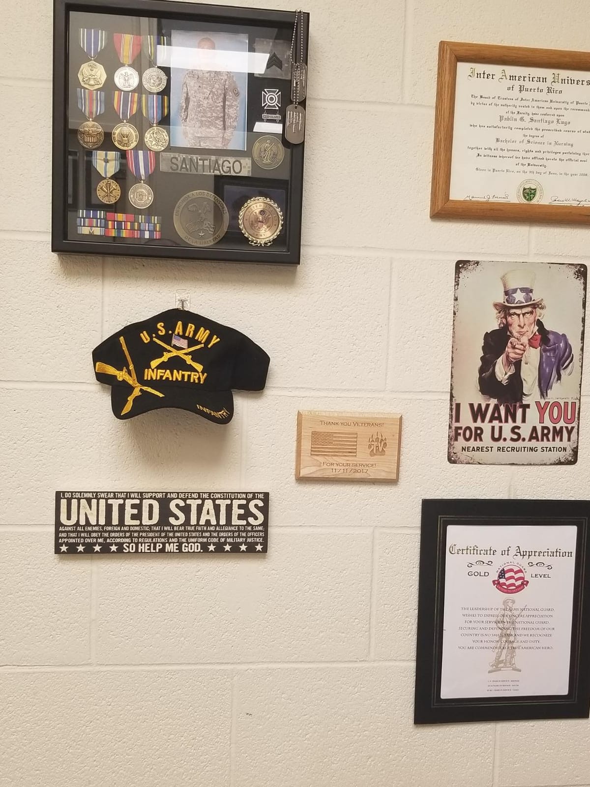 Oath of Enlistment Wood Sign | Military Wall Decor | Solid Maple | 3.6x12 Inches | Patriotic USA Sign | Freestanding or Wall Mounted | Rustic Americana Home Decor |