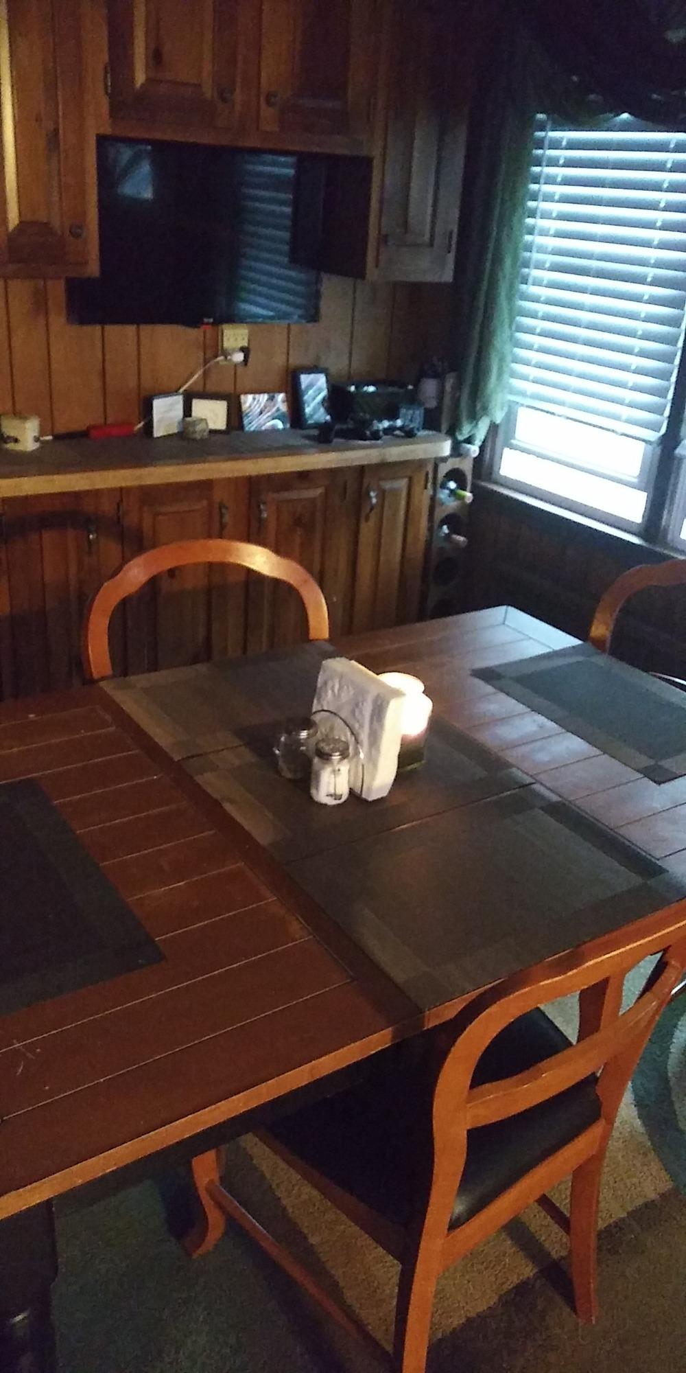 Placemats with Table Runner Sets Place Mats, Woven Crossweave Placemat Vinyl Kitchen Tablemat, Washable PVC Table Mats for Dining Table, Parties, Farmhouse, Thanksgiving, Christmas & Gathering (Brown) customer photo 2