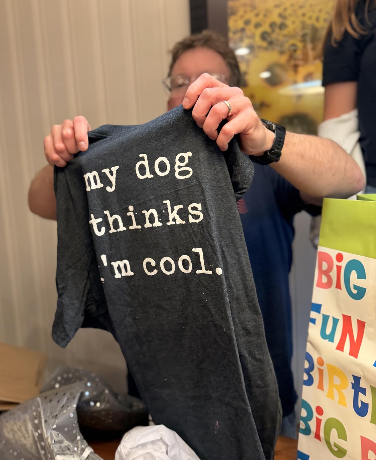 Mens My Dog Thinks Im Cool T Shirt Funny Sarcastic Humor Novelty Puppy Tee customer photo 1