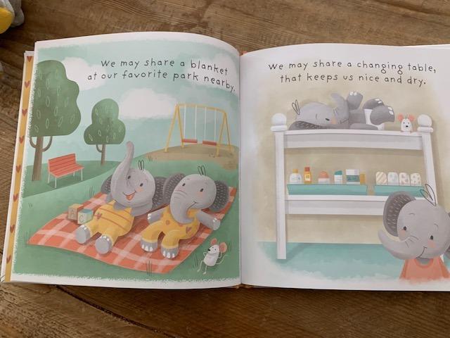 Tickle & Main Baby Gift Set for Twins Newborn & Infant - 3-Piece, Multicolor - Rhyming Baby Book for Twins & 2 Plush Elephant Rattles - Gift for Boys & Girls customer photo 2