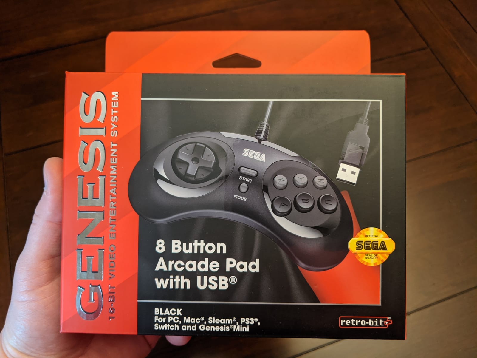 Retro-Bit SEGA Genesis 8-Button USB Wired Controller - (Black) customer photo 1