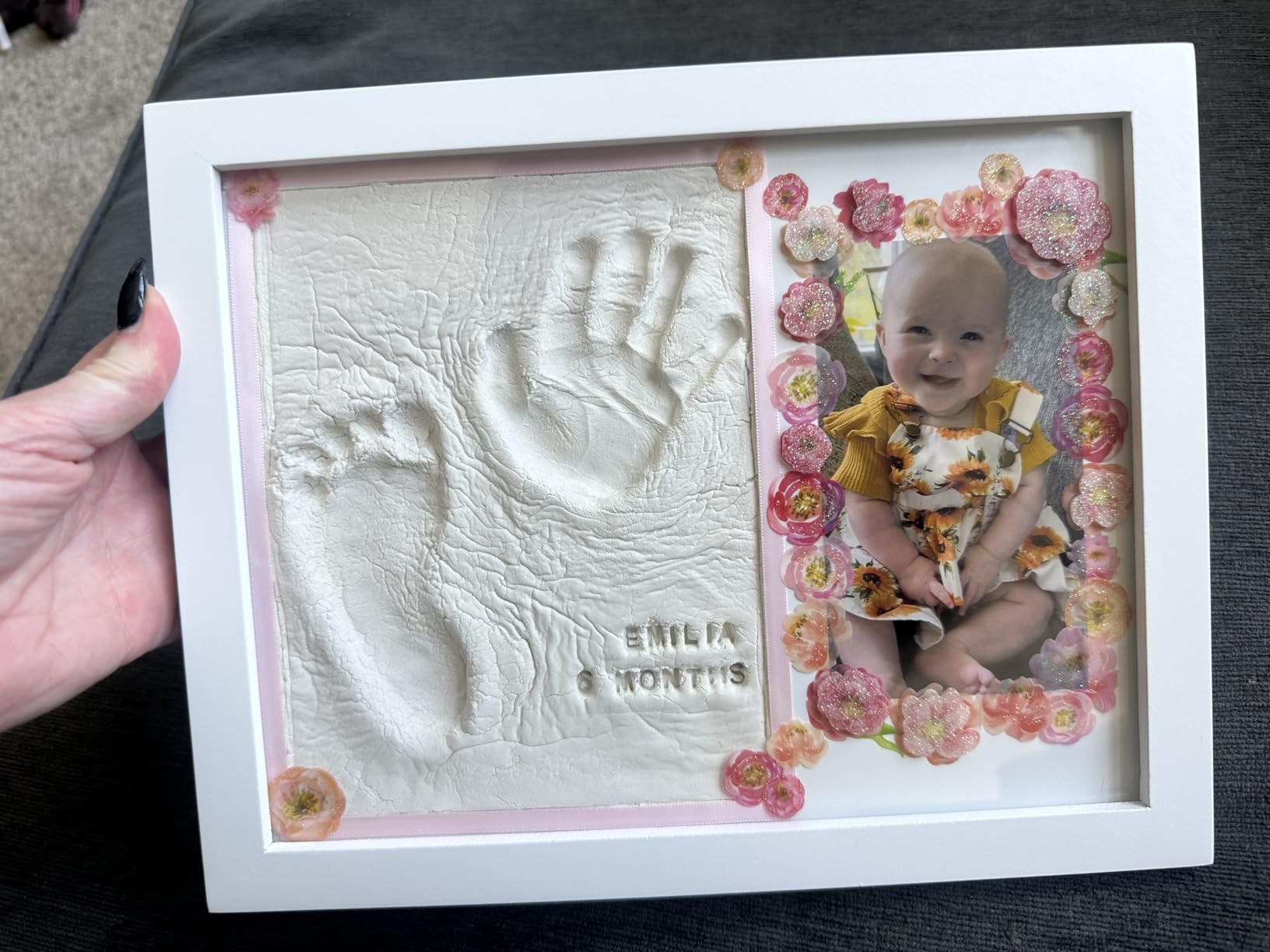 Baby Hand and Footprint Kit Quick Dry Clay Baby Footprints (Alpine White) customer photo 1