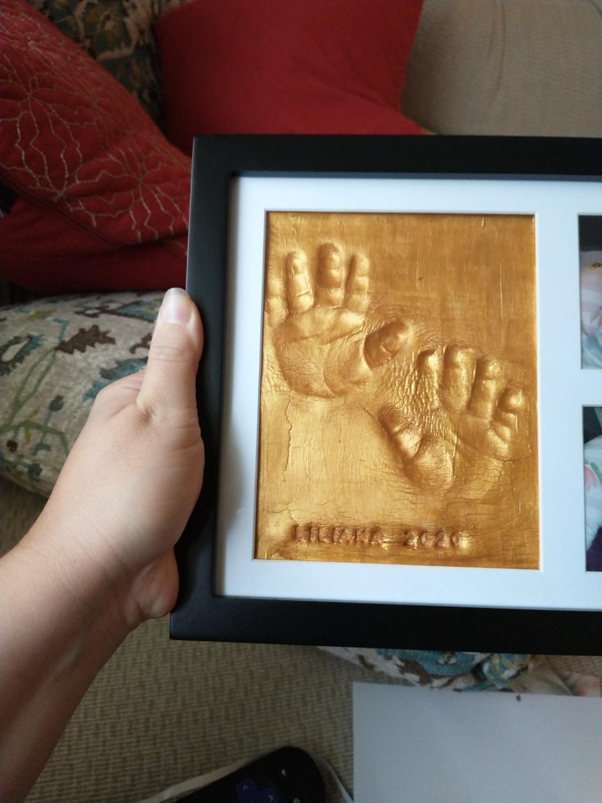 Baby Hand and Footprint Kit Quick Dry Clay Baby Footprints (Alpine White) customer photo 2
