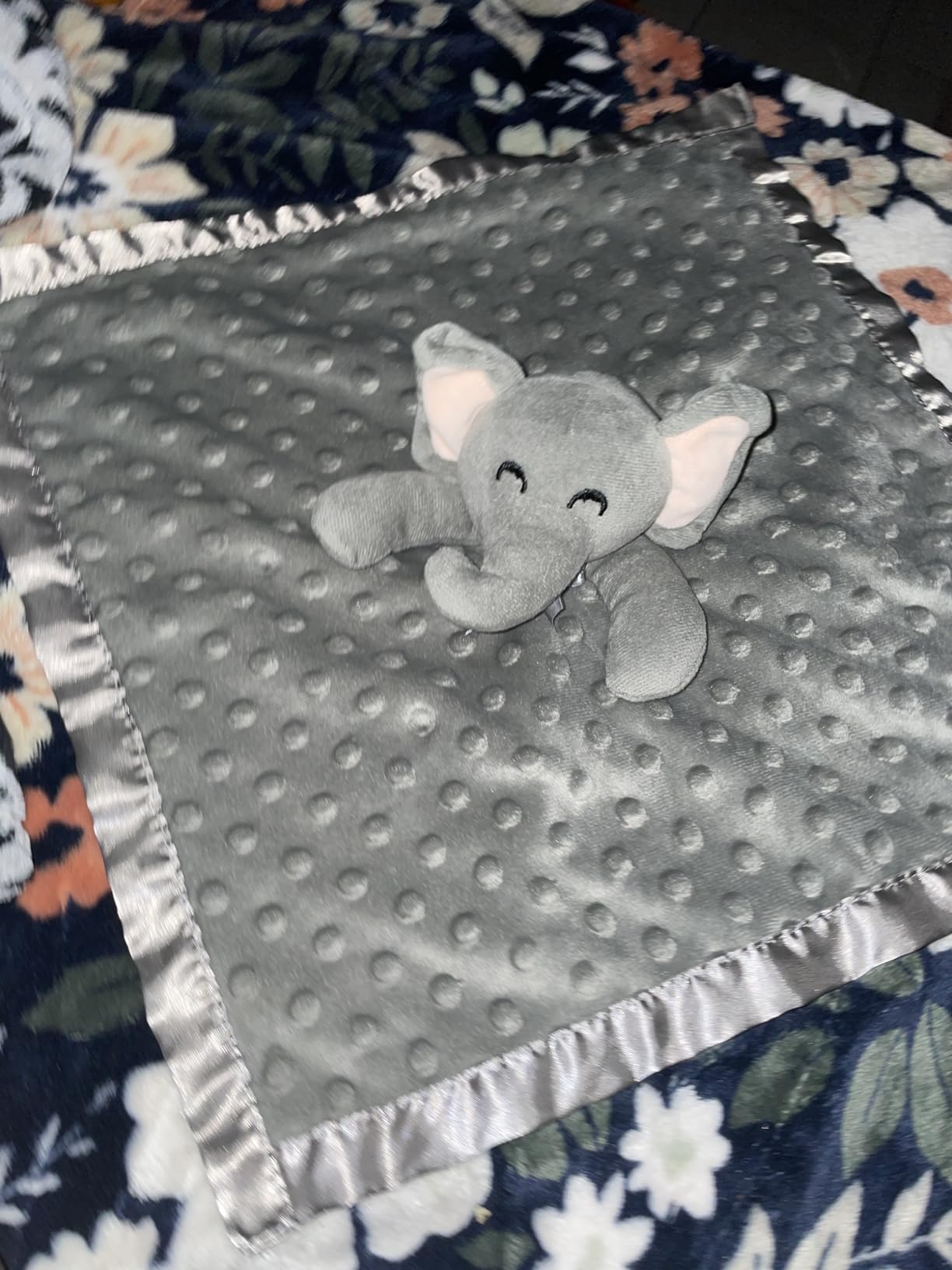 Pro Goleem Elephant Security Blanket, Soft Lovey Unisex Lovie Baby Gifts for Boys and Girls Snuggle Toy Stuffed Animal Newborn Essentials and Items Grey 16 Inch customer photo 2