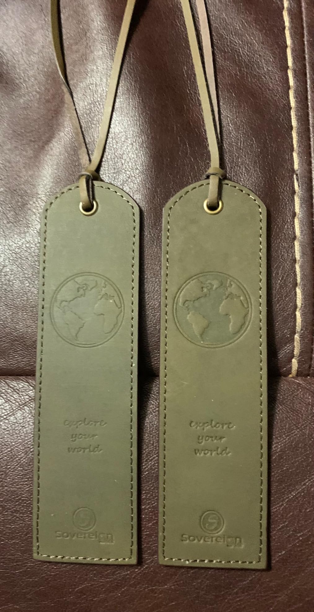 Leather Bookmark Handmade with World Map Design - 2 Genuine Leather Book Marks - Perfect Bookmarks for Men Women and Kids | Great Book Lovers Gift for Bookworms Writers and Explorer Friends customer photo 2