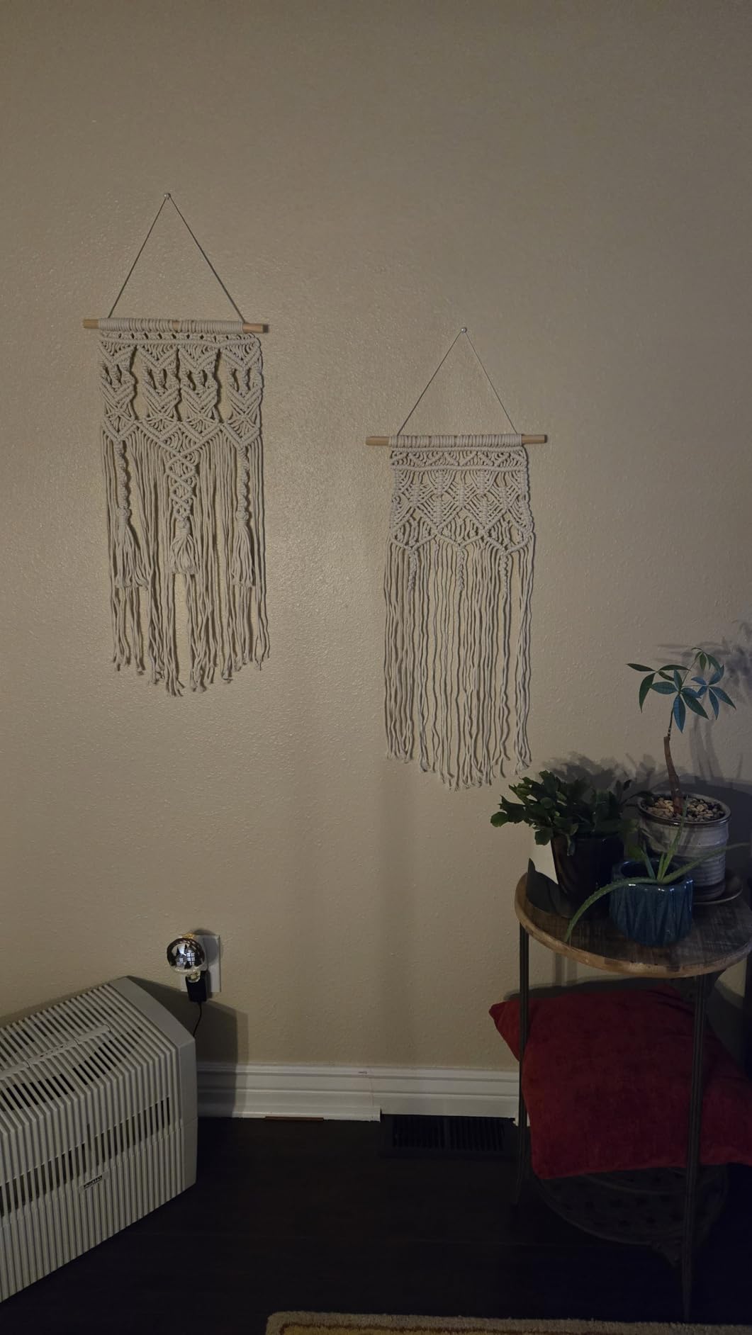 Mkono 2 Pcs Macrame Wall Hanging, Boho Woven Chic Tapestry Decor, Ivory customer photo 1