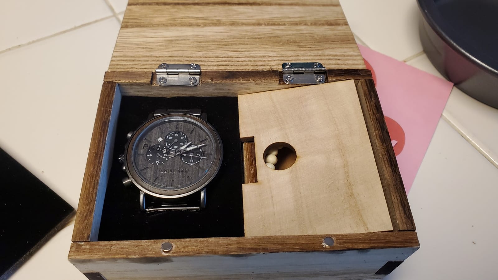 2win Engraved Wooden Watch for Boyfriend My MAN Fiancé Husband Customized Personalized Wood Watches for Men Birthday Anniversary Personalized Watch customer photo 1