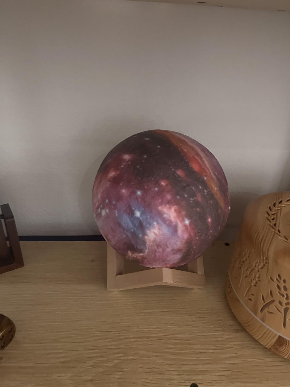 BRIGHTWORLD Moon Lamp Galaxy Lamp 5.9 inch 16 Colors LED 3D Moon Light, Remote & Touch Control Moon Night Light Gifts for Girls Boys Kids Women Birthday(Wooden Base) customer photo 2