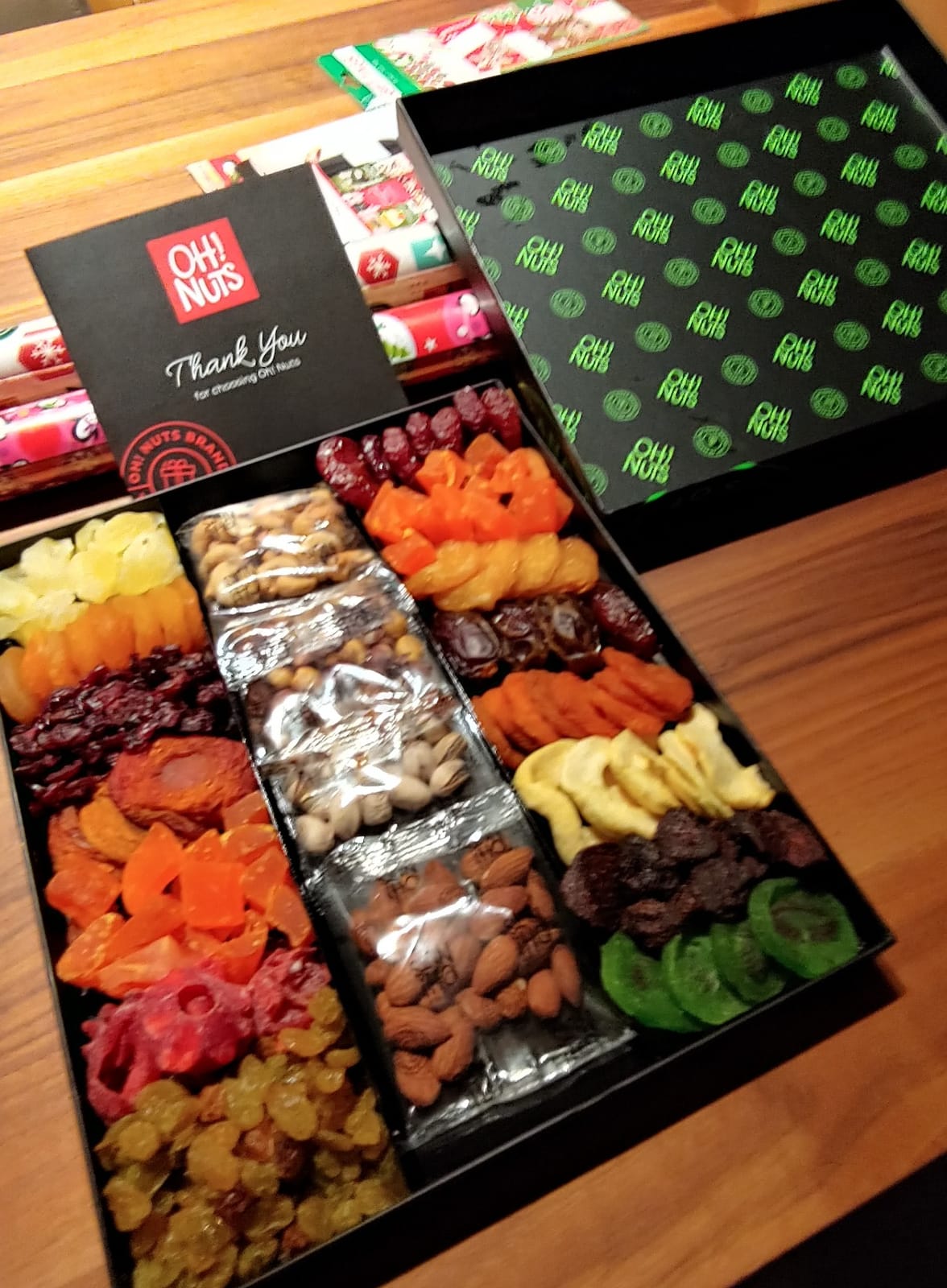 Oh! Nuts Dried Fruit and Nut Gift Basket - XL 18 Variety Gourmet Assorted Fruits and Nuts Gift Baskets - Holiday Gift Box - Food Snack Box for Birthday, Corporate - Gift for Men, Women customer photo 1