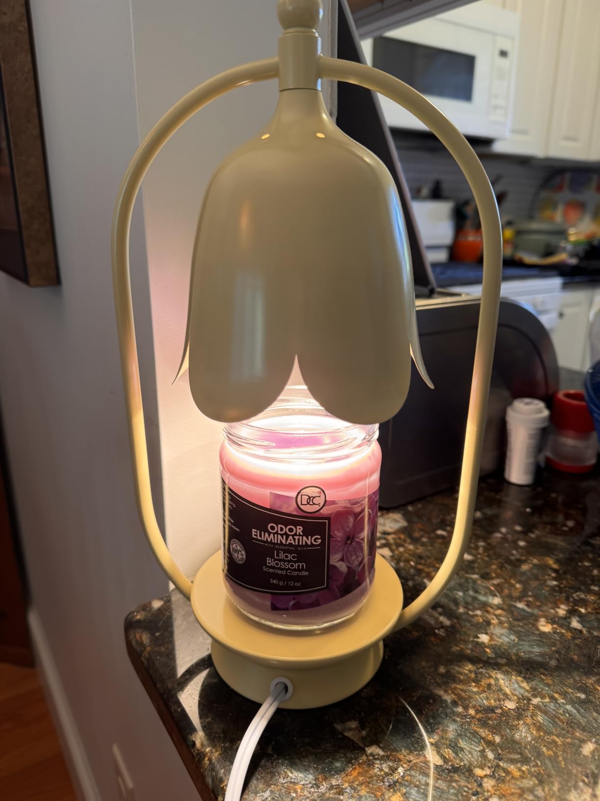 Lilac Blossom Odor Eliminating Highly Fragranced Candle - Eliminates 95% of Pet, Smoke, Food, and Other Smells Quickly - Up to 80 Hour Burn time - 12 Ounce Premium Soy Blend customer photo 1
