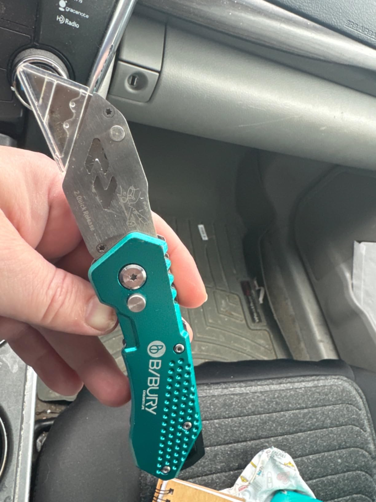 BIBURY Folding Utility Knife, Quick Change Box Cutter With 10pcs SK5 Blades customer photo 1