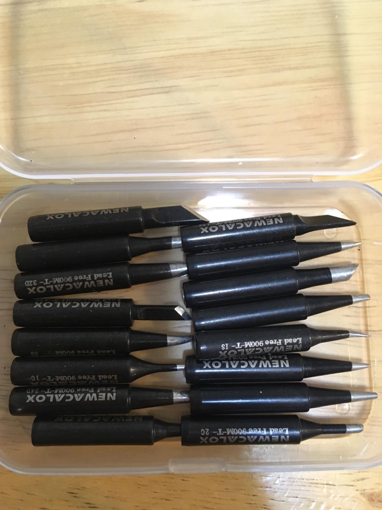 Soldering Iron Tips 900M Solder Lead-free Tips 16pcs for HAKKO 936,937,907 Atten, Quick,Ryobi, Aoyue, Yihua,Vastar,Sywon,Tabiger,SOAIY and X-Tronic Solder Gun/Station (Black) customer photo 1