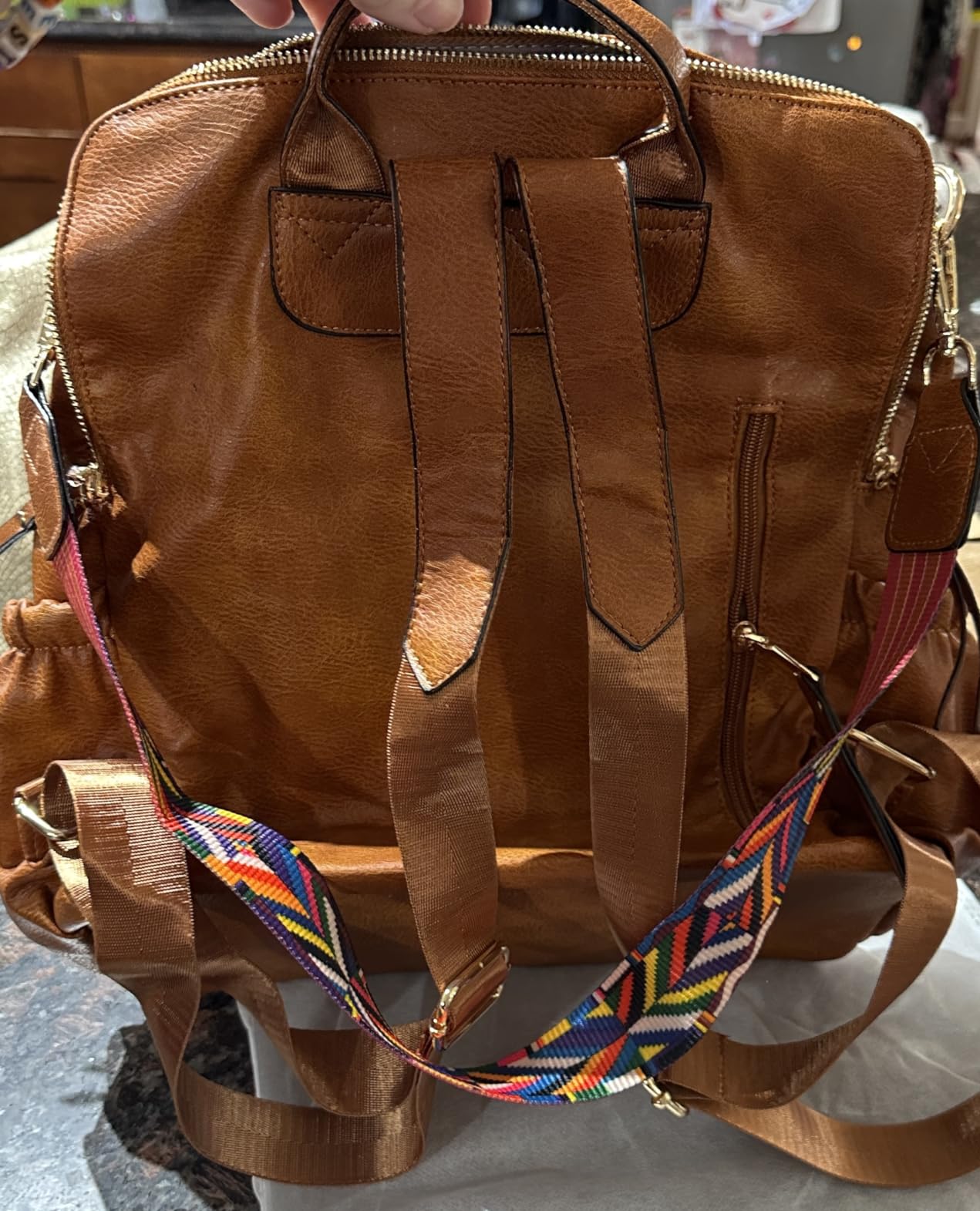 Womens Leather Backpack Purse, Ladies Travel Designer Shoulder Bags customer photo 1