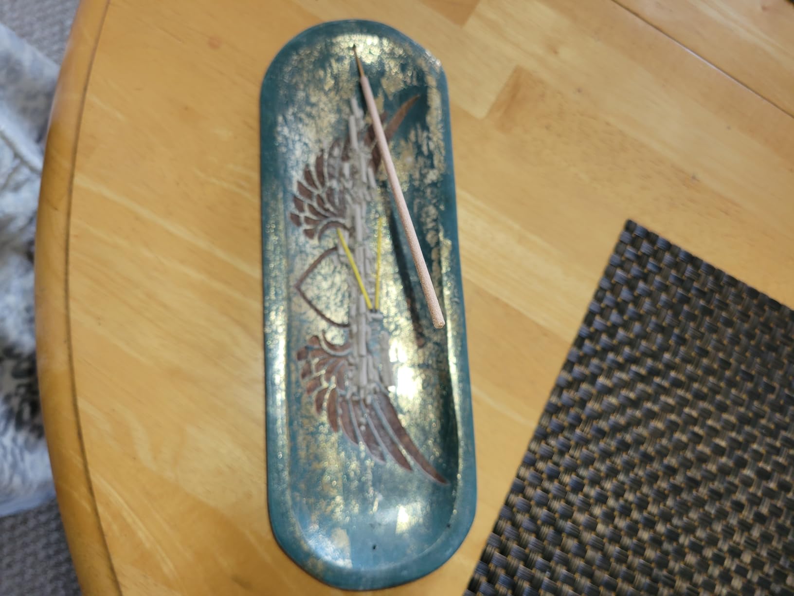 raajsee Wooden Brown Incense Holder -Incense Burner Holder –Ash Catcher - Incense Stick Holder - Meditation & Yoga - Great Gift for Any Occasion Size 11x4 inch customer photo 2