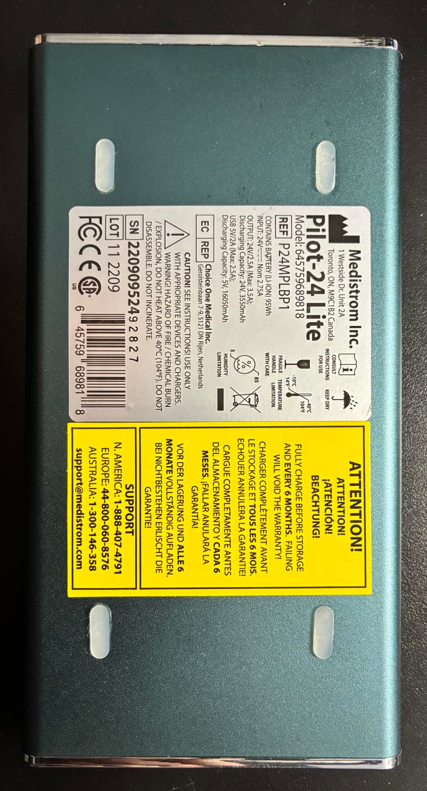 Pilot-24 Lite 95Wh CPAP Battery Backup Power w/ S9 Cable for 24V Machines customer photo 1