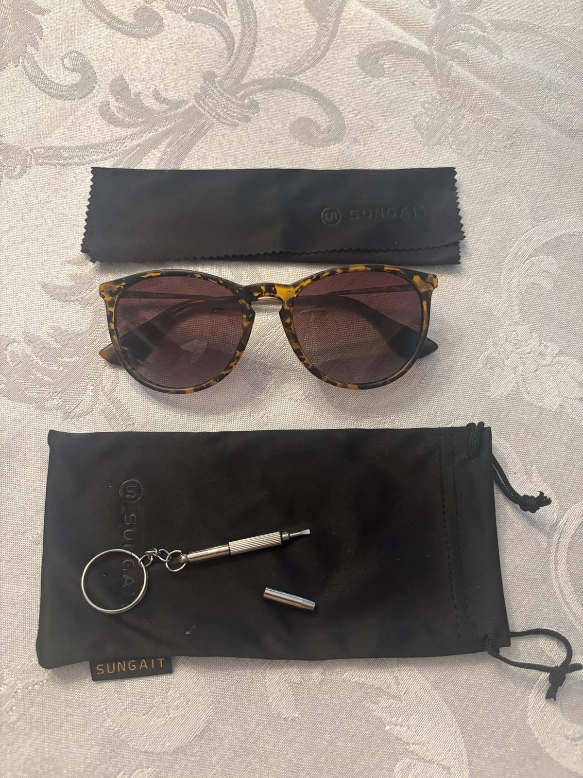 SUNGAIT Premium Vintage Round Sunglasses for Women Men Classic Retro Style customer photo 2