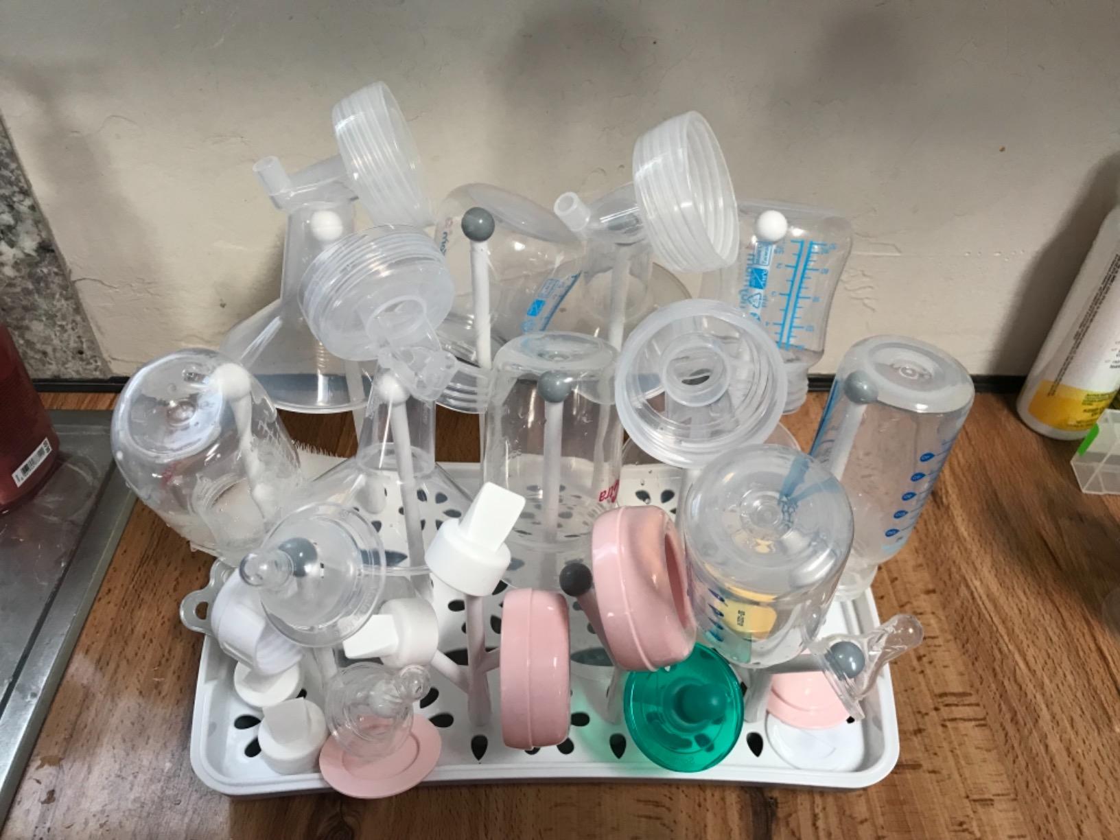 Termichy Baby Bottle Drying Rack: Space-Saving with 13 Hooks & Drain Tray customer photo 1