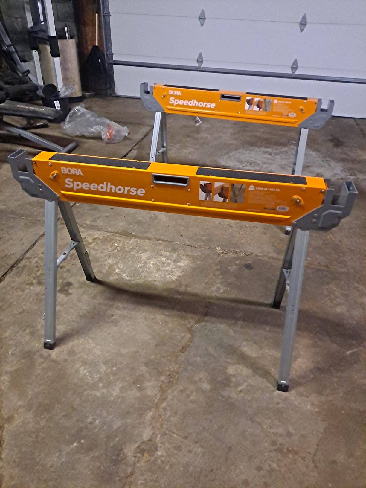 BORA Speedhorse Saw Horses 2 Pack Folding Heavy Duty Metal Sawhorse customer photo 1