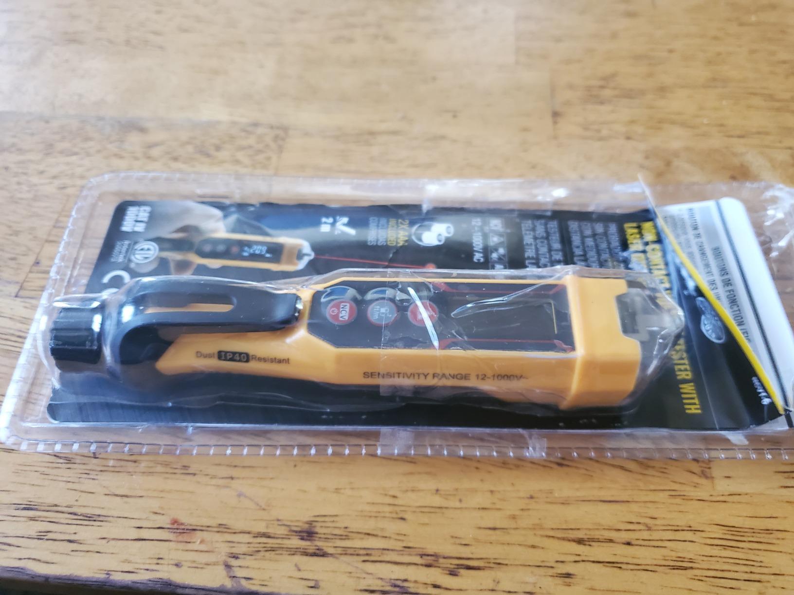 Klein Tools NCVT-6 Non-Contact Volt Tester, 12 - 1000V AC Pen with Integrated Laser Distance Measure, LED and Audible Alarms, Pocket Clip customer photo 1