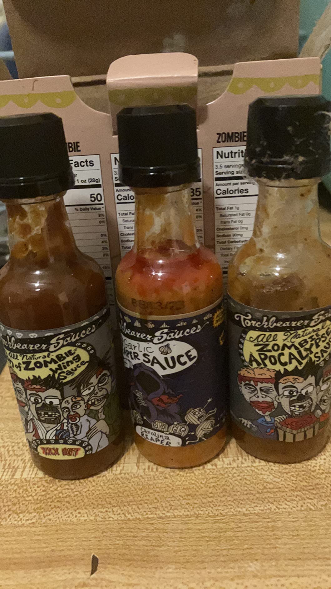 Torchbearer Sauces Best-Sellers Mini Hot Sauce Gift Set, 1.7oz 3 Pack - Zombie Apocalypse, Garlic Reaper, Son of Zombie - Featured on Hot Ones - All Natural, Extract-Free, Made in USA customer photo 2