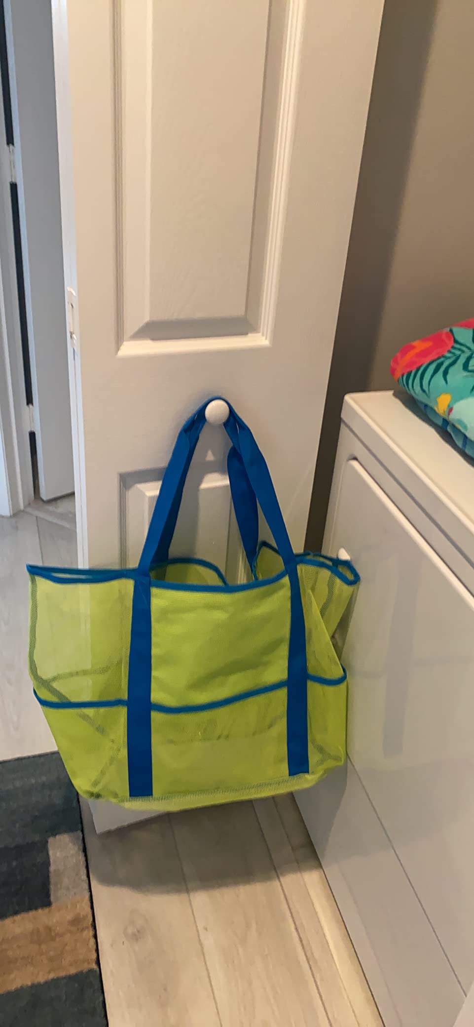 Dejaroo Mesh Beach Bag for Women, Large Sand Free Tote, 8 Pockets, Foldable 17x9x15 in, Pool Beach Vacation customer photo 2