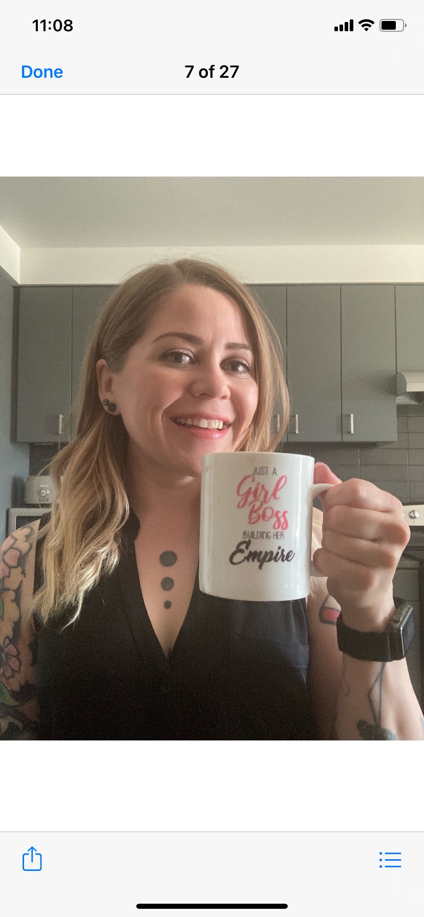 Retreez Girl Boss Building Her Empire Entrepreneur 11 Oz Ceramic Coffee Mug customer photo 1