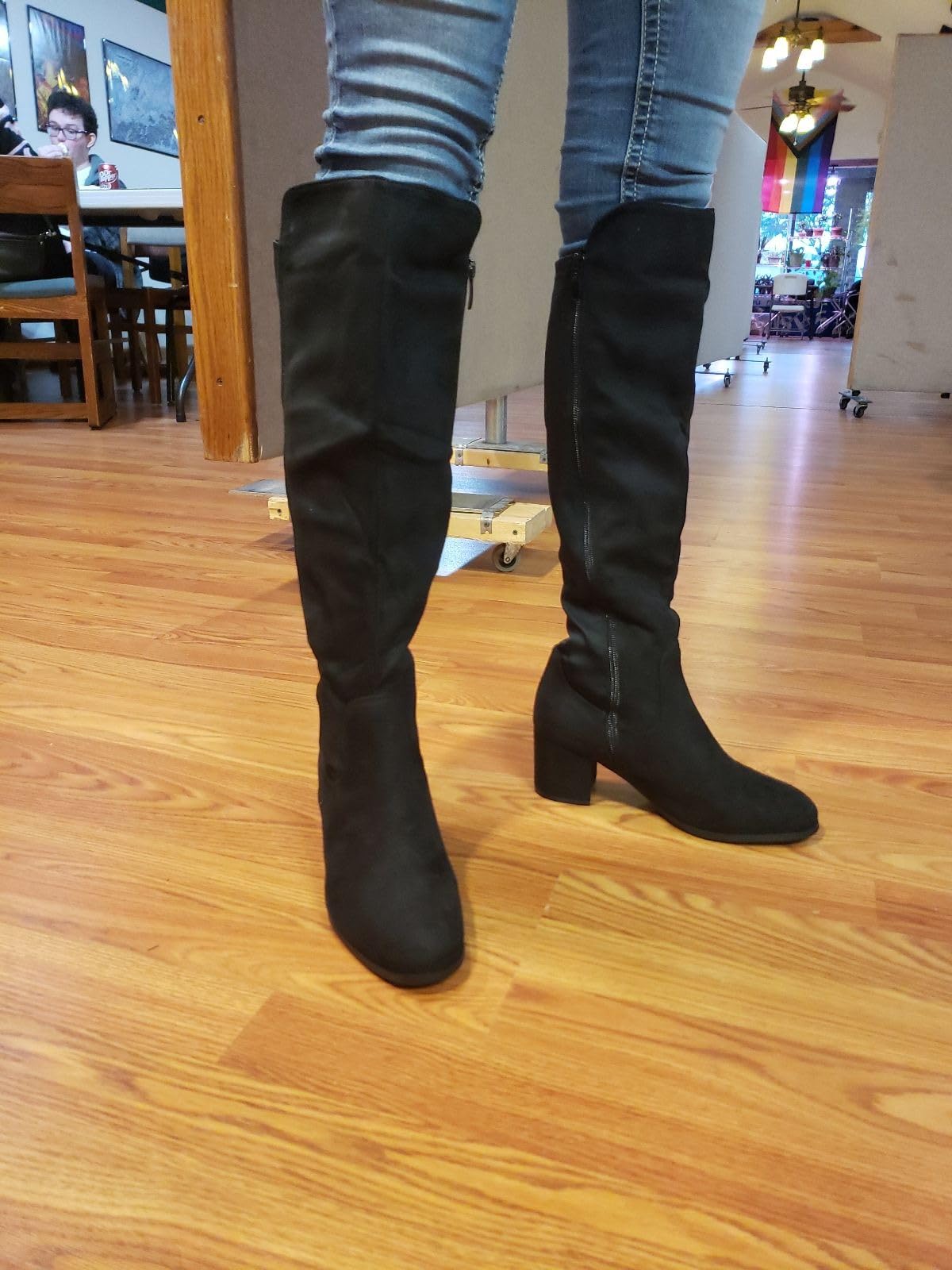 DREAM PAIRS Women's Knee High Stretchy Fashion Boots customer photo 1