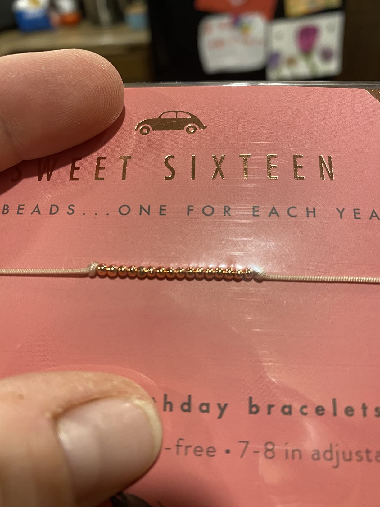 Lucky Feather Sweet 16 Gifts for Girls | 16th Birthday Bracelet Gift Idea for 16 Year Old | 16 year old girl gifts on Adjustable Cord | 16th birthday gifts for girls | Silver, Gold, Rose Gold Dipped customer photo 1