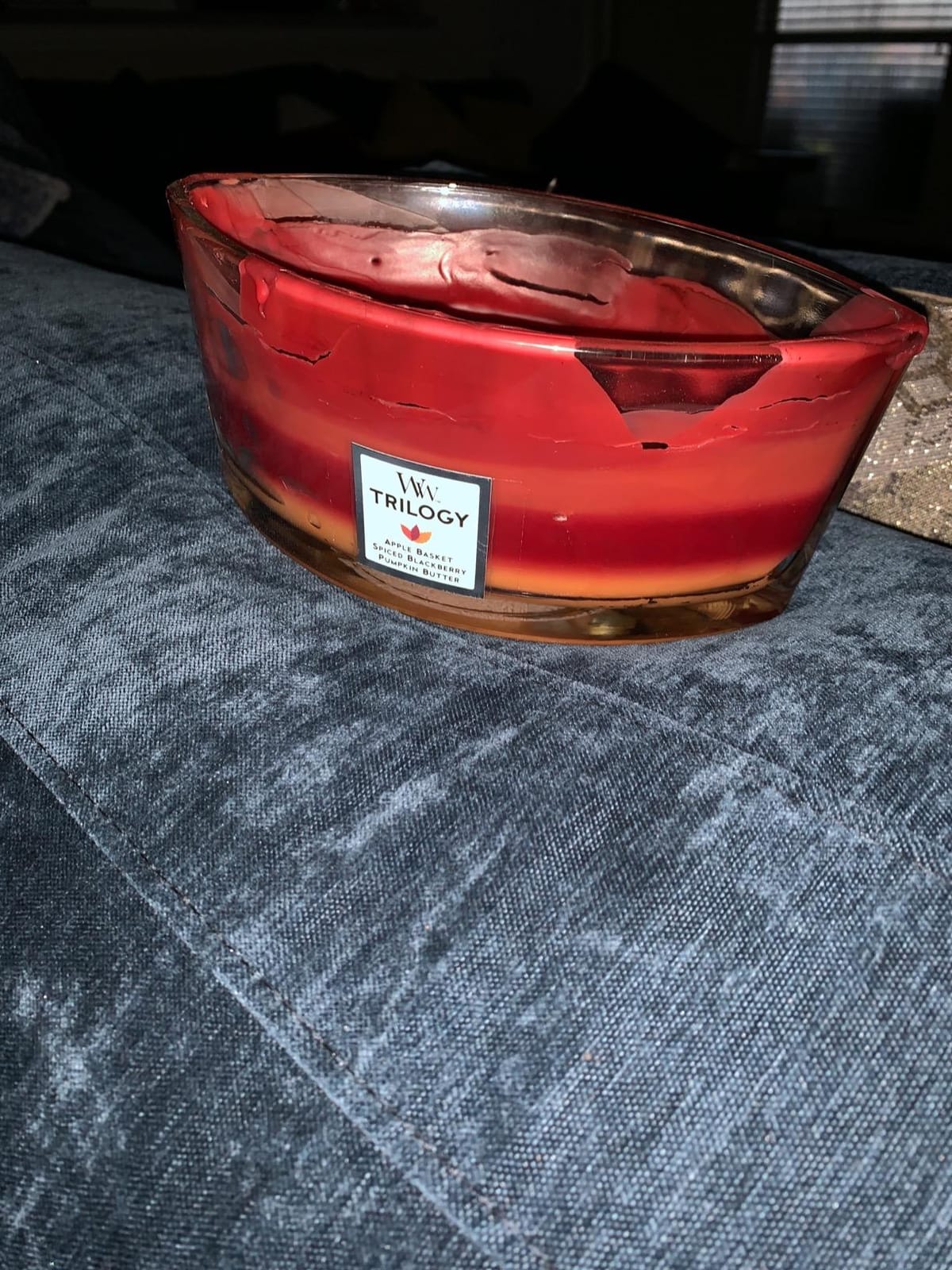 WoodWick Autumn Harvest Trilogy Tri-Scented Candle, Crackling Wick, 21.5oz customer photo 1