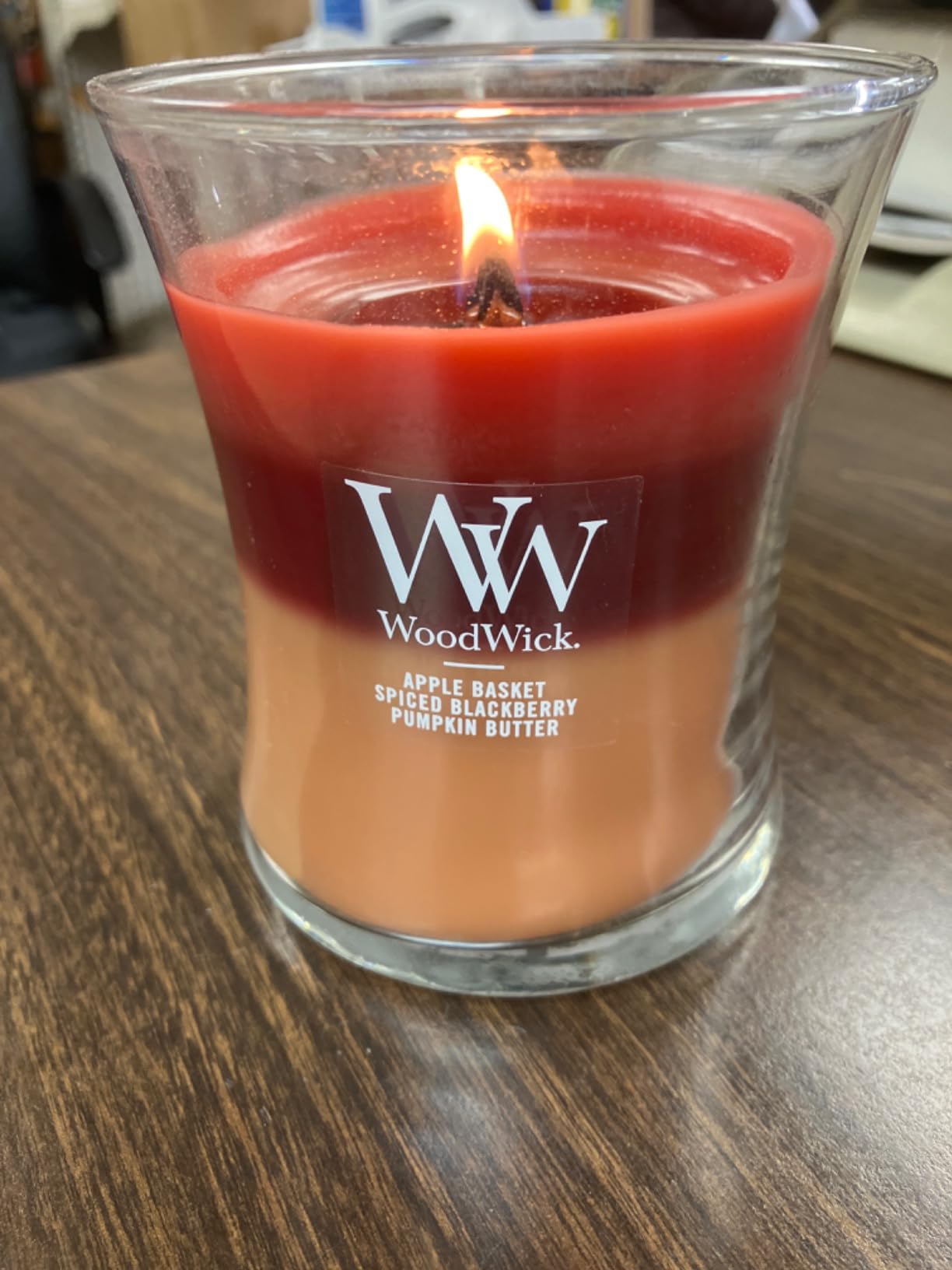 WoodWick Autumn Harvest Trilogy Tri-Scented Candle, Crackling Wick, 21.5oz customer photo 2