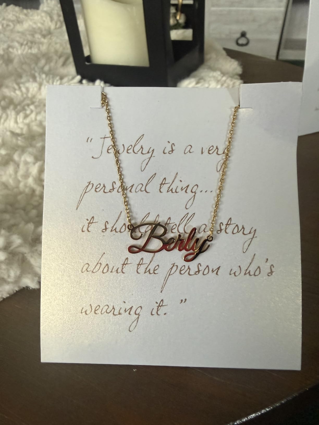 TinyName Custom Name Necklace Personalized 18K Gold Plated Nameplate Customized Jewelry Gift for Women customer photo 1