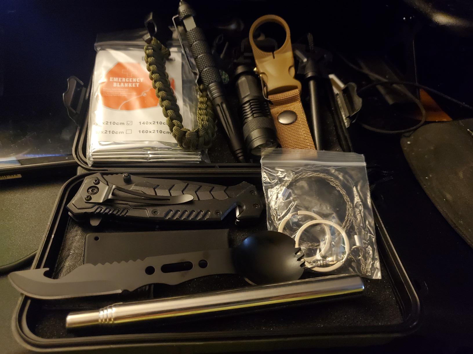 VEITORLD Gifts for Men Dad Him Christmas - Survival Gear and Equipment 12 in 1, Survival Kits - Cool Unique Fishing Hunting Birthday Gifts for Husband Teen Boy Boyfriend Women, Mens Stocking Stuffers customer photo 2
