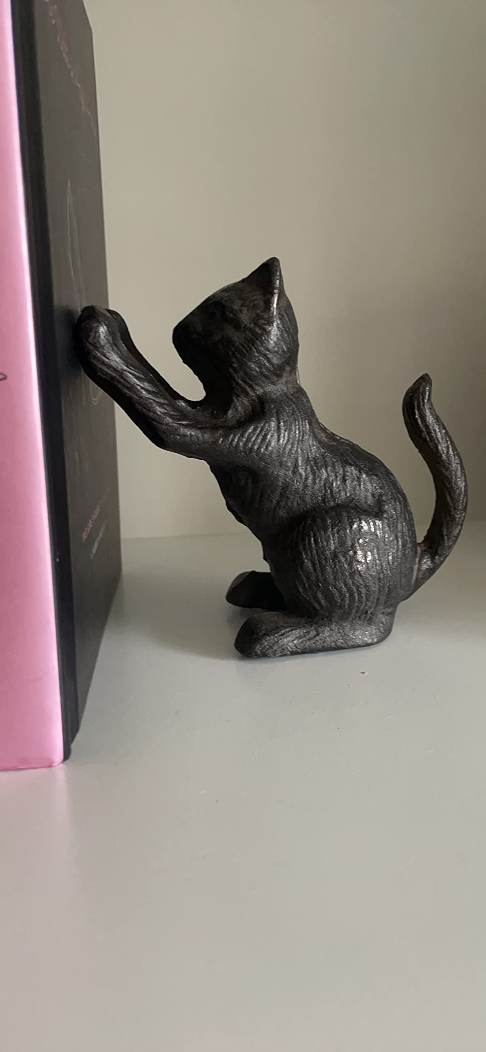 Ambipolar Cat Decorative Bookends, Unique Book Ends to Hold Books Heavy Duty for Office Desk, Vintage Antique Black Home Decor, Shelf Decoration, Modern Living Room Decor customer photo 2