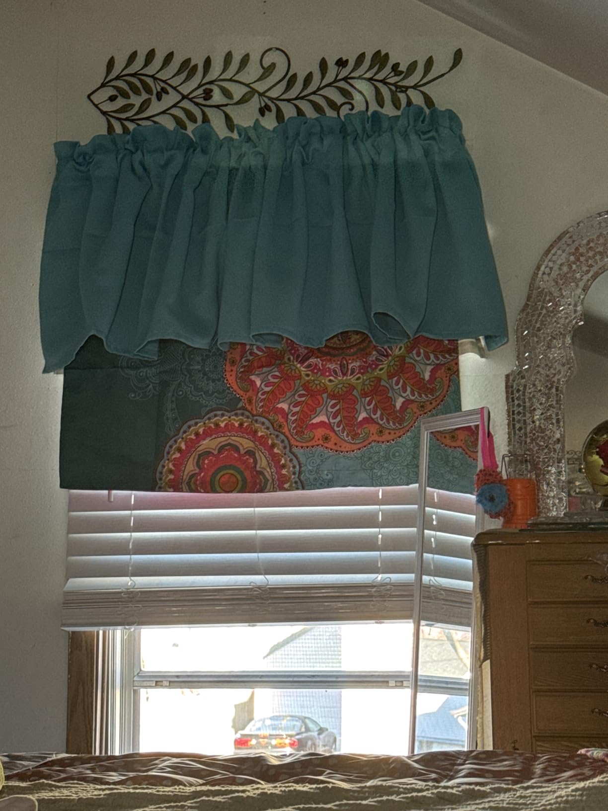 Hiasan Grey Valance Curtains for Window 42 x 18 Inches 1 Panel customer photo 2