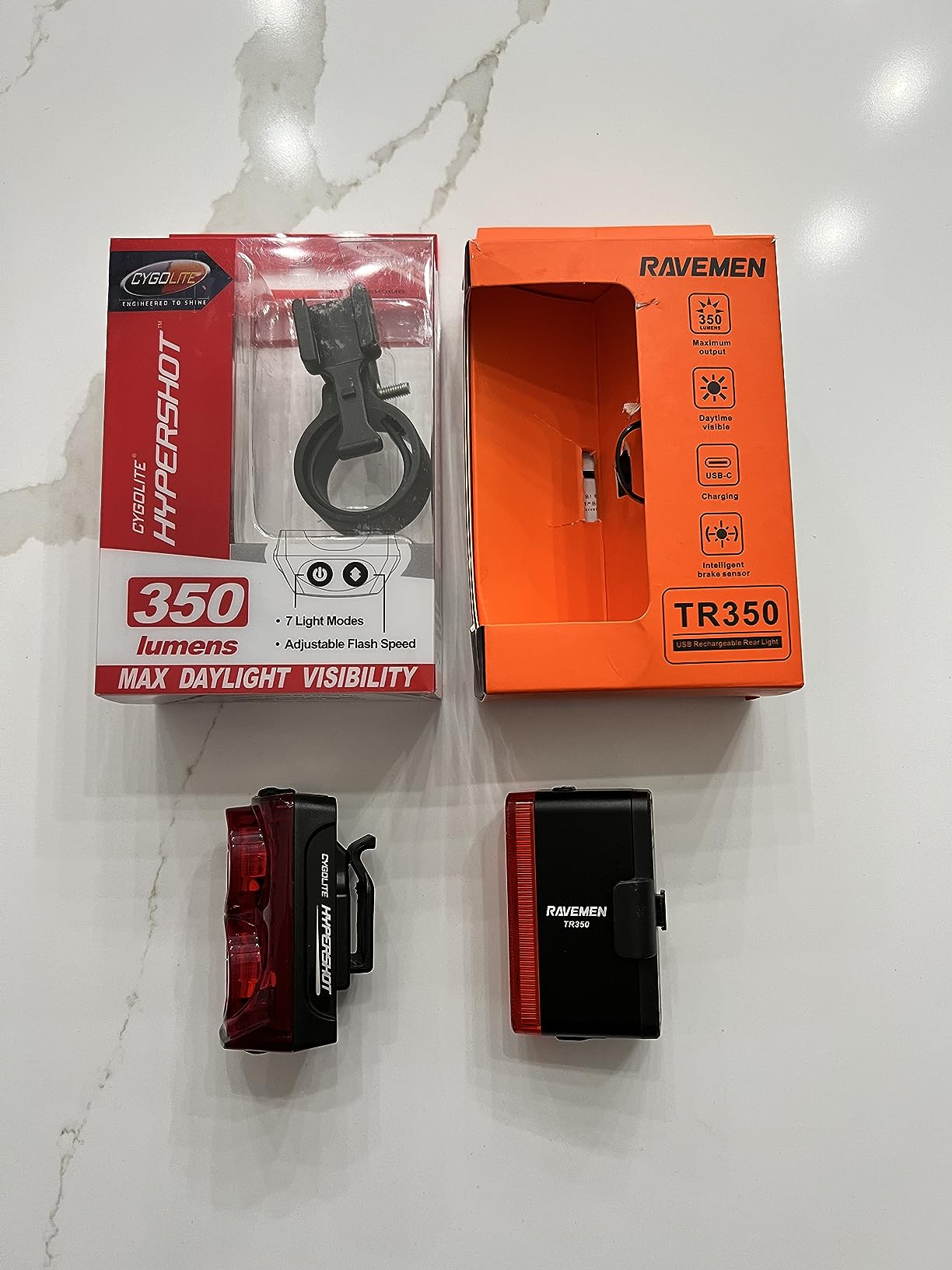 Cygolite Hypershot 350 Lumen Bike Tail Light– 7 Night & Daytime Modes–User Adjustable Flash Speeds- Compact & Durable–IP64 Water Resistant–Saddle Rail Mount Version–USB Rechargeable customer photo 1