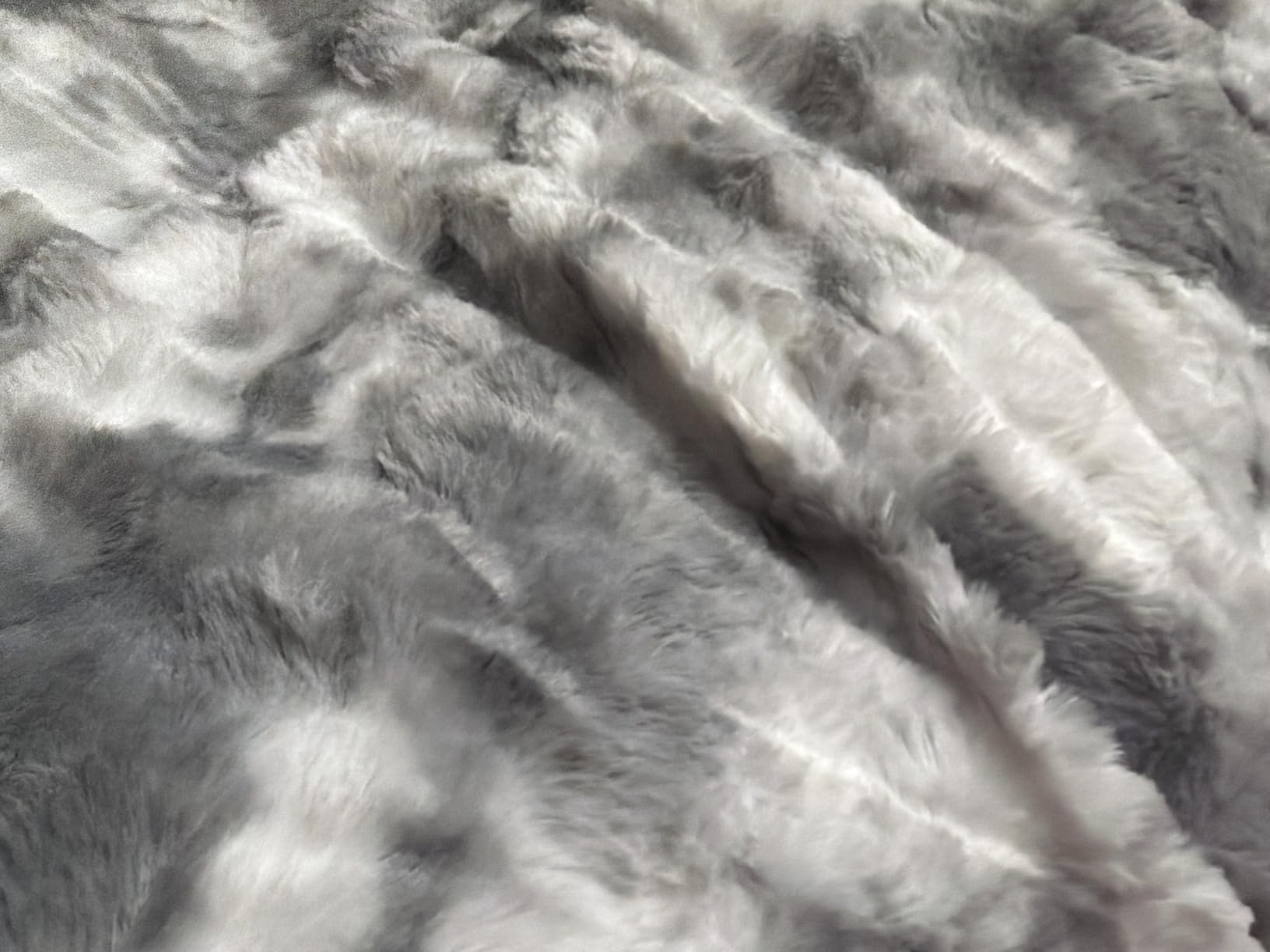 Bedsure GentleSoft Sherpa Fluffy Throw Blanket - Fleece Warm and Cozy Throw for Women Gift, Plush & Fuzzy Faux Fur Blanket for Couch, Sofa, Bed Decor, Tie Dye Design, Grey, 50x60 Inches customer photo 1