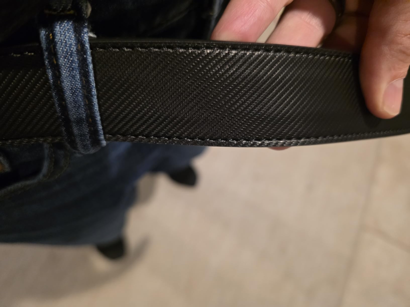 CHAOREN Men's Leather Ratchet Belt - Customizable Fit (35mm) customer photo 2