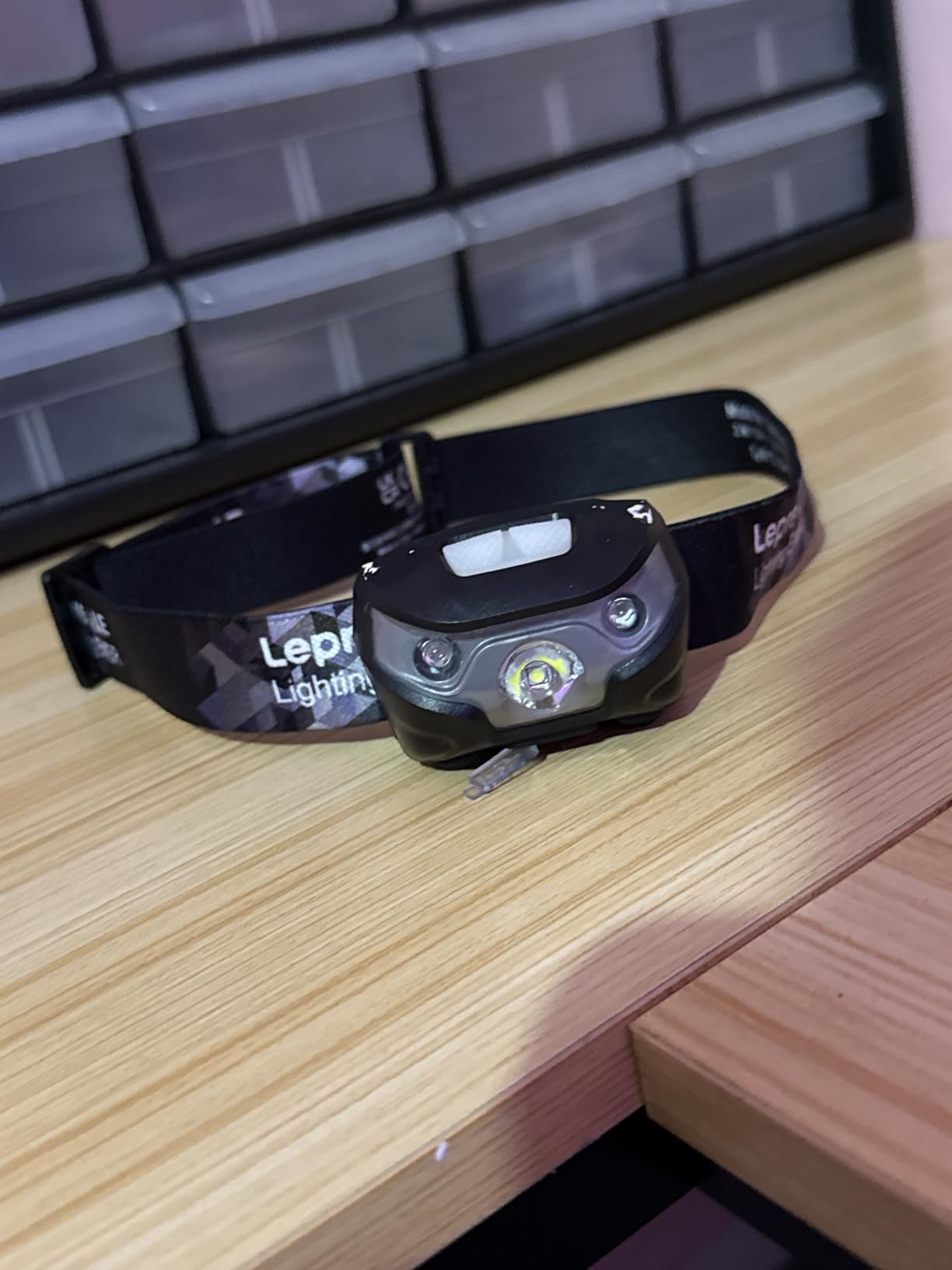 Lepro LED Headlamp Rechargeable IPX4 Waterproof Headlight 2 Pack - Black customer photo 2