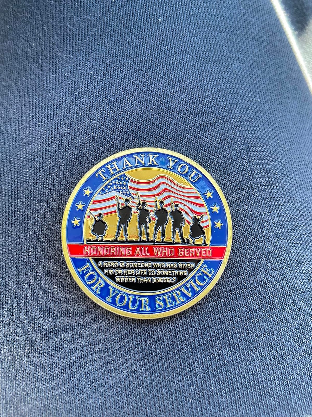 Military Veterans Challenge Coin Thank You for Your Service Appreciation Gift customer photo 2