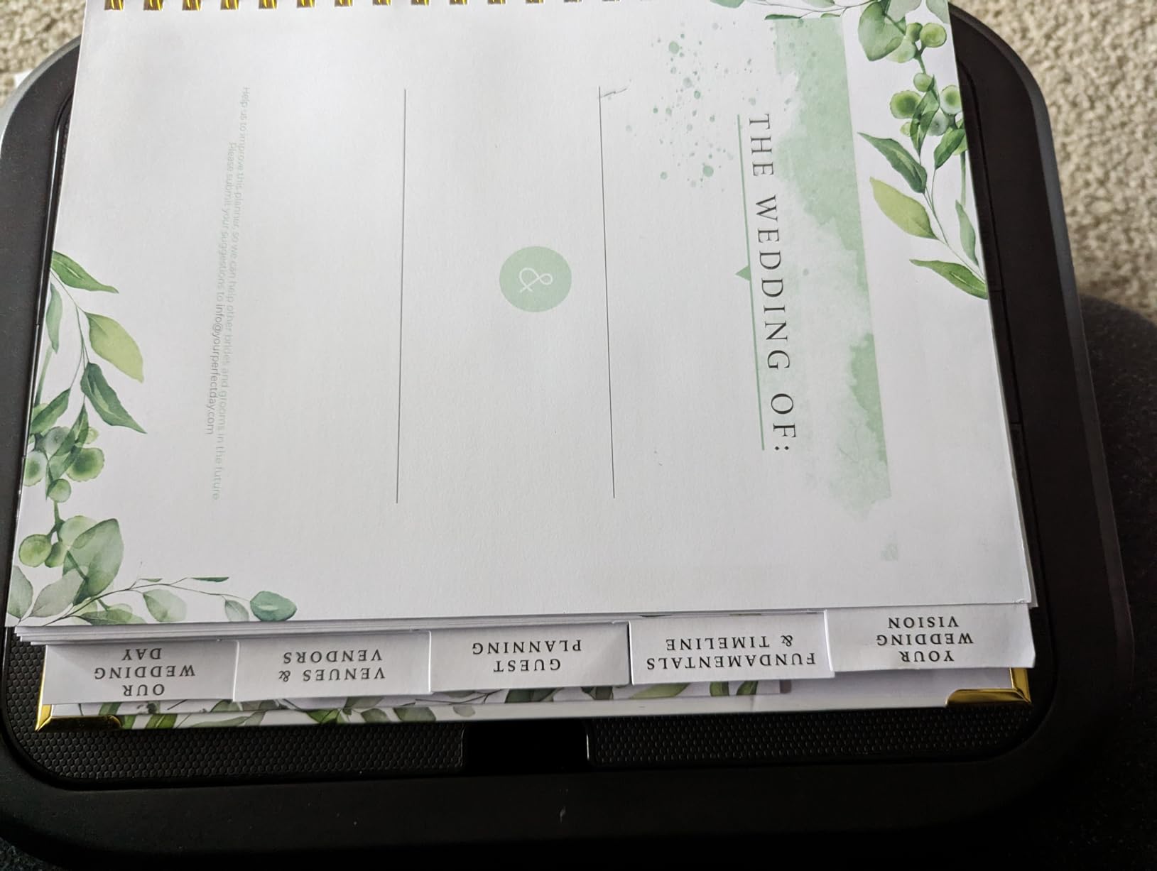 Your Perfect Day Wedding Planner Book and Organizer - Wedding Planner Book - Bridal Planning Binder with Countdown Calendar - Bride Gifts - (FLORAL) customer photo 2