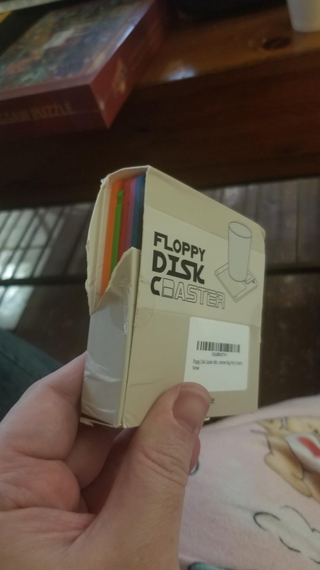 Floppy Disk Coaster Video Game Memorabilia Nerd Office Set of 6 Floppy Disk Decor Computer Geek Gifts Gifts for Geeks and Nerds Cool Office Gadgets Nerdy Gifts for Men Programmer Mug Party Coasters customer photo 1