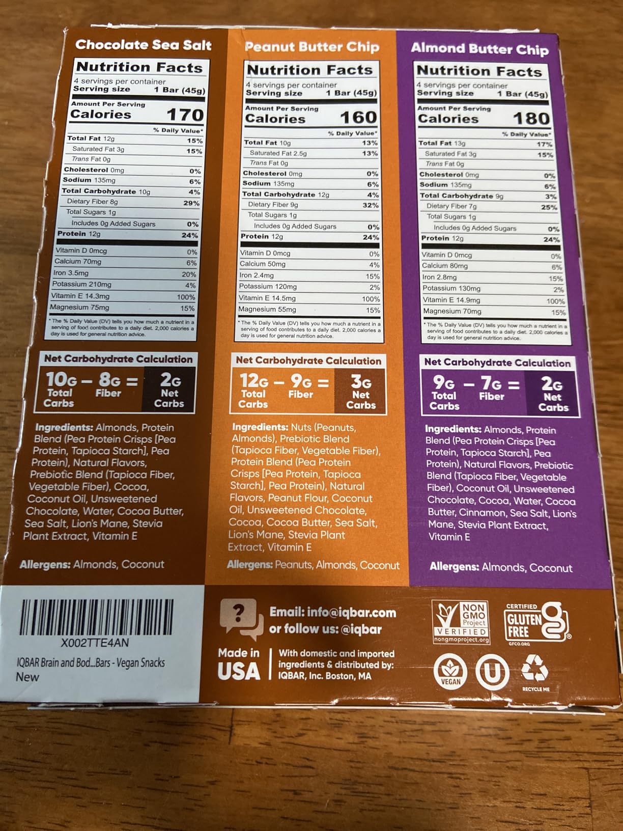 IQBAR Clean Protein Bars, Low Sugar Keto, Chocolate Variety Pack 12-Count customer photo 2