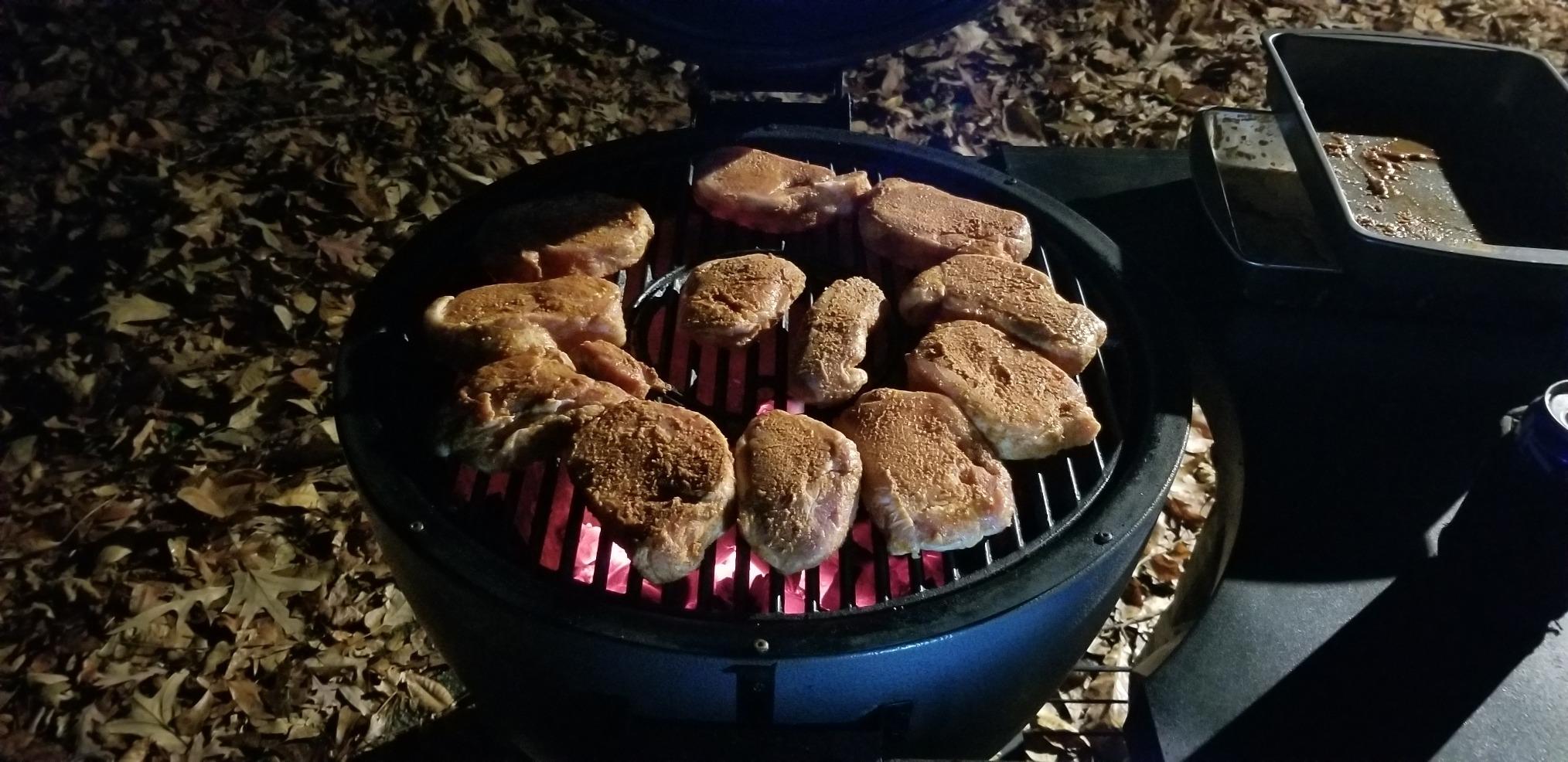 Char-Griller® AKORN® Kamado Charcoal Grill and Smoker with Durable Grill Cart, Cast Iron Grates and Warming Rack, 445 Cooking Square Inches in Sapphire, Model E56520 customer photo 1