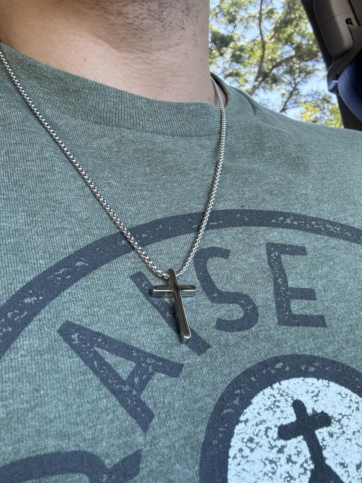 M MOOHAM Cross Necklace for Men Teen Boys 16-30 Inch customer photo 2